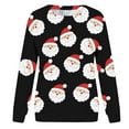 thumbnail image 4 of toraway Sweat à Capuche pour Femmes, Fermeture Éclair, Imprimé de Noël, Col Rond, Manches Longues, Décontracté, Mode, L, 4 of 4