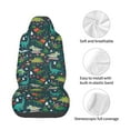 thumbnail image 4 of Disketp Christmas Dinosaur colorful Car Seat Covers Universal Front Seat Coves for Car Accessories ,Padded Car Covers for Automotive, SUV, Truck, and Van, 4 of 5