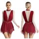 thumbnail image 3 of Vestido de baile lírico de Ballet de manga larga de malla transparente para mujer, traje de tul para patinaje artístico y gimnasia, Ropa de baile contemporánea moderna, 3 of 5