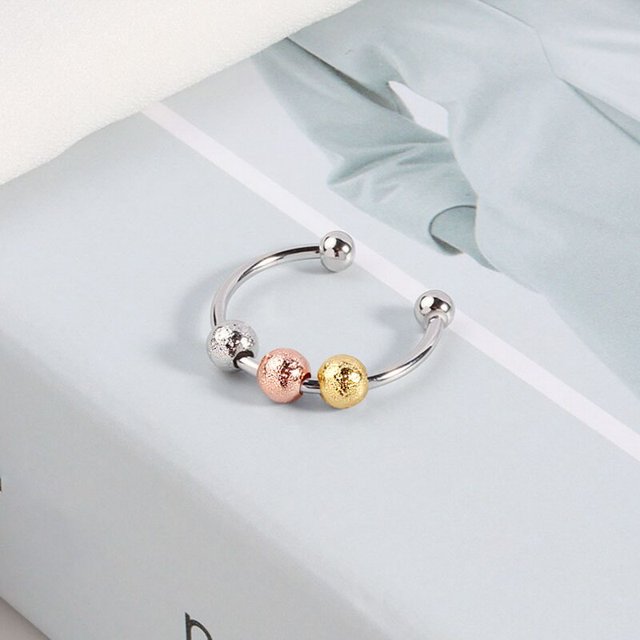 Anillo de ansiedad a la moda, anillos giratorios antiestrés, anillo antiestrés para niñas y mujeres, anillo de dedo ajustable con margaritas y flores, regalo Tan Jianjun unisex