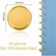 thumbnail image 3 of 20 Pieces Gold Discs Binder Rings Plastic Discs for Notebook and Planner Scrapbooking (Silver), 3 of 5