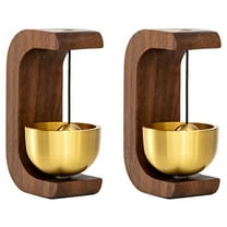 2024 Wooden Doorbell Bell Wind Chimes Wireless for Home Entrance Door Aesthetic Room Wall Decor-B, 4PCS