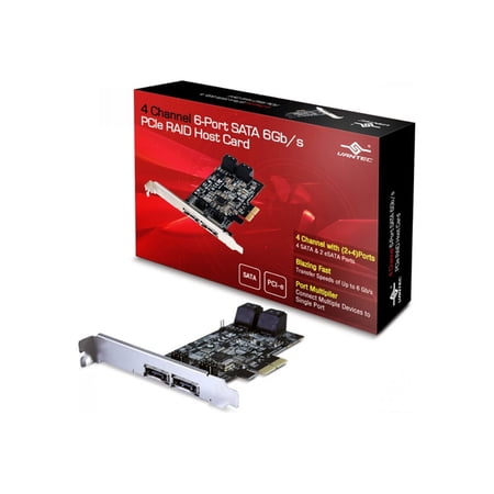 UPC: 0844767020471 | Vantec 4 Channel 6-Port SATA 6Gb/s PCIe RAID Host Card