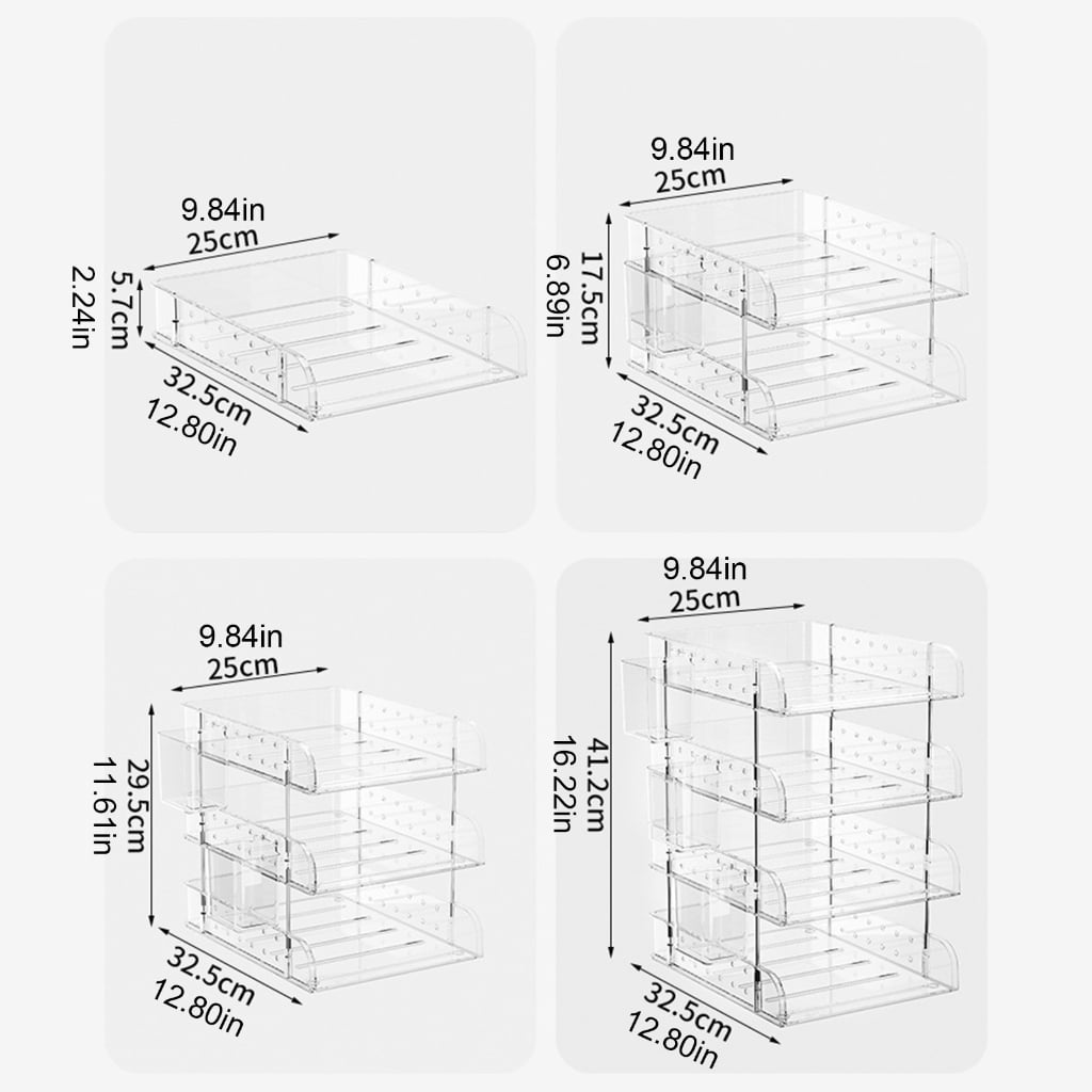 lanema Desk Organizers and Accessories Tiered Paper Letter Tray Organizers with Pen Cup Stacking Document Organizers Tray