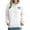 White, variant on Hvot&aat Women's Casual Heart Print Hoodie Long Sleeve Pullover Casual Loose Solid Color Sweatshirt