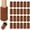 Brown, variant on 24Pcs Silent Knitted Furniture Legs Sock Anti-Slip Felt Base Chair Leg Cover Universal Wear-resistant Chair Feet Cap Winter