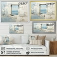 thumbnail image 4 of Designart "Horizon With Beachfront Windows II" Coastal Windows Wall Decor, 4 of 7