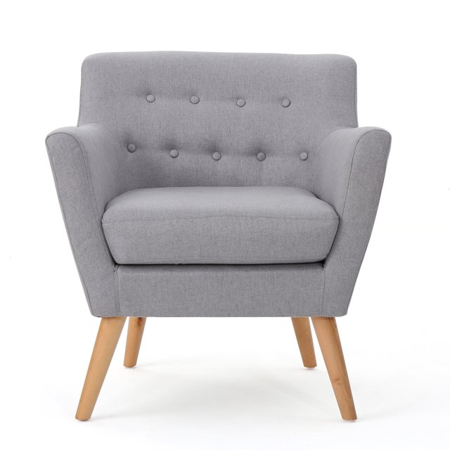 Geelong Fabric and Birch Wood Club Chair