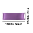 thumbnail image 2 of PiccoCasa Satin Body Pillowcase Silky Long Pillowcase for Hair and Skin, King Purple, 2 of 7