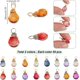 thumbnail image 2 of 100 dijes de lágrima de 20 mm (0,79 pulgadas) con colgantes de cristal y alambre de aleación para la creación de collares, pulseras y bisutería., 2 of 6
