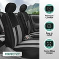 thumbnail image 3 of FH Group Striking Striped Universal Fit Car Seat Covers For Truck SUV Van - Gray Full Set, 3 of 9