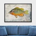 thumbnail image 2 of wall26 Framed Canvas Print Wall Art Orange Sunfish on Granite Background Marine Life Animals Digital Art Realism Nautical Scenic Colorful Ultra for Living Room, Bedroom, Office - 16"x24" Bl, 2 of 5