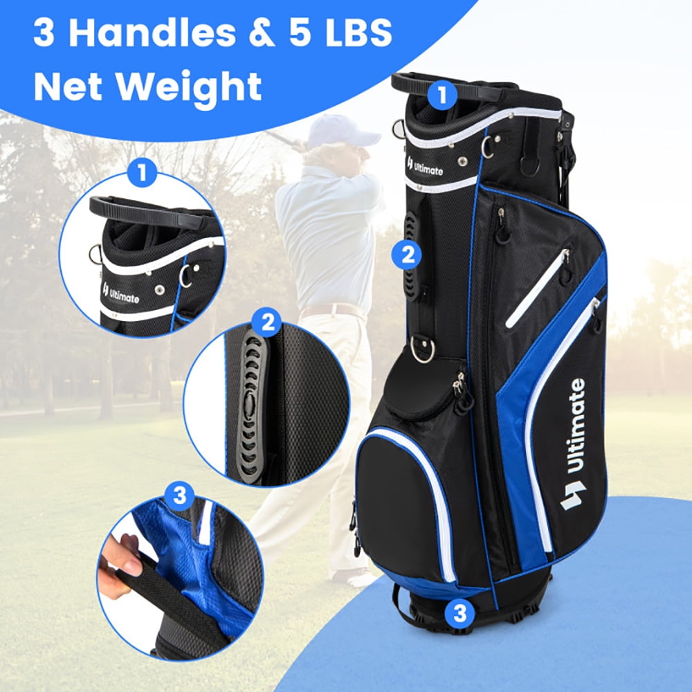 Yardi Yard Lightweight Golf Stand Bag with 14 Way Top Dividers and 6 Pockets-Blue, Lightweight Golf Stand Bag for Men & Women,Multiple Pockets, Lightweight & Durable
