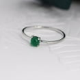 thumbnail image 3 of Natural Green Onyx Gemstone Ring, Round Cut Ring, Womens Ring, 925 Sterling Silver Ring Wedding Gift For Him, 3 of 6