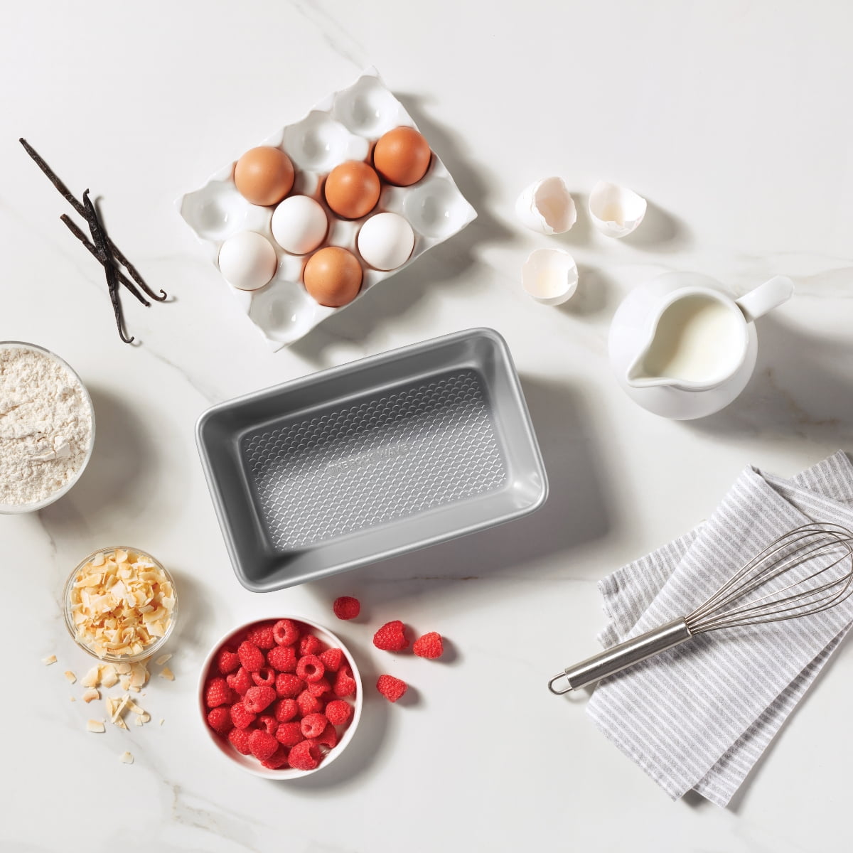 The Rock Wave Moule à Pain, Rectangle de 5"x9", Construction robuste en acier au carbone, Antiadhésif, Sans PFAS, Sans AFPO Rock 5X9' moule à pain