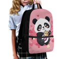 thumbnail image 3 of Uourmeti Rich Texture Backpack for Shopping Travel, 17 Inch Durable Fabric Daypack, Panda Bubble Tea, 3 of 6
