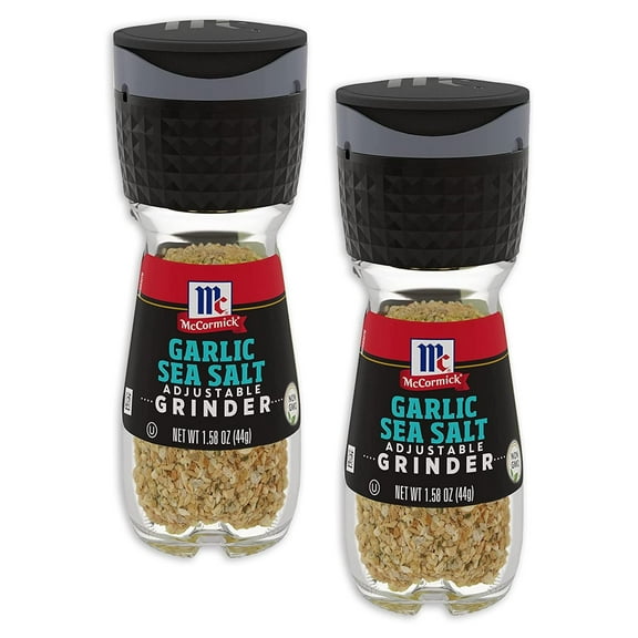 McCormick Garlic Sea Salt Grinder, 1.58 Ounce (Pack of 2)