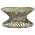 thumbnail image 2 of SAFAVIEH Grimson Round Large Bowed Wicker Coffee Table, Grey White Wash, 2 of 6