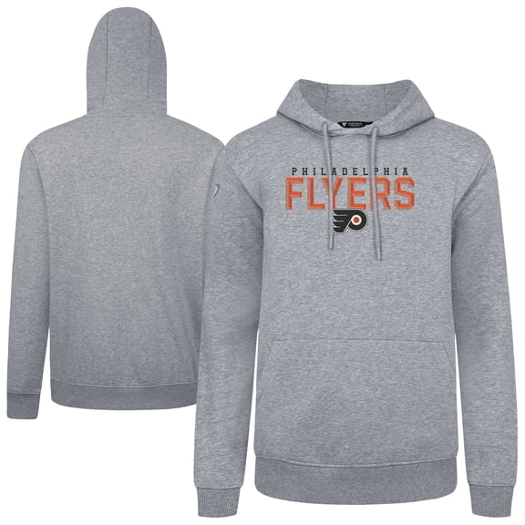 Men's Levelwear Gray Philadelphia Flyers Podium Carve Pullover Hoodie