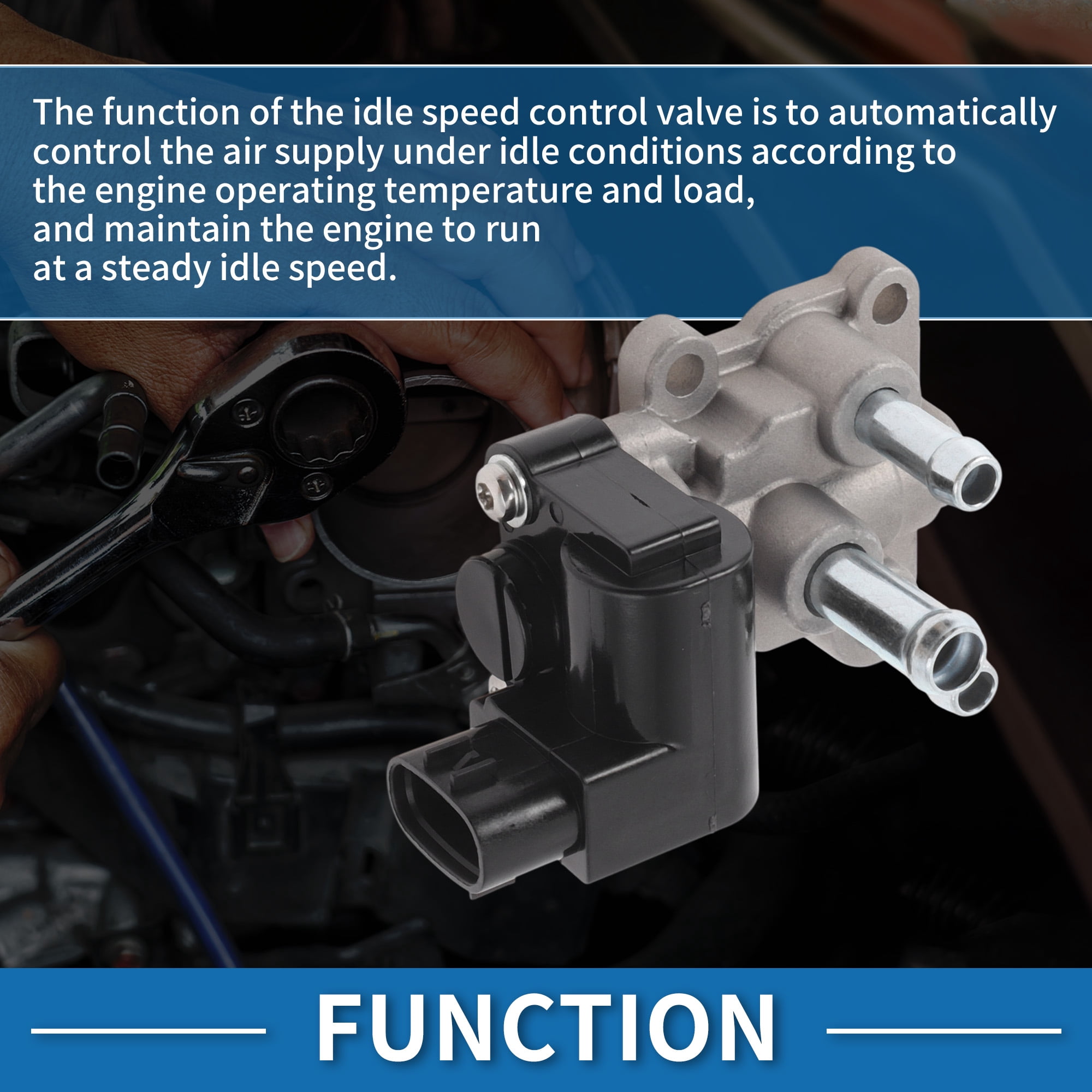 Unique Bargains Car Idle Air Control Valve for Toyota Corolla 1991-2002 No.2227016090 IACV Idle Motor Idle Air Control Valve