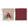 thumbnail image 3 of Holiday Time 2 Count Multi Color Fabric Bags with Drawstring Width 11.5" by Height 11.5" for Xmas Package Storage, 3 of 6