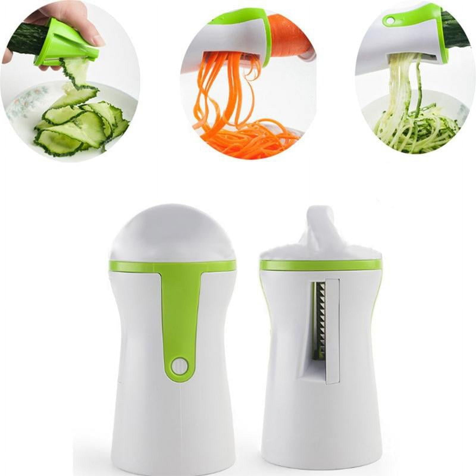 AATMNIVEDI Veggetti Spiralizer - for Spiral - Curl Shaped Cutting - Dual  Stainless Steel Blades Noddle Strip - Easy to use Kitchen Tool - Vegetable  Noodle Maker - Peeler (Pack of 1 