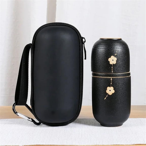 Portable Ceramic Teapot Gaiwan Teacups Handmade Travel Office Concentric Cup Chinese Kung Fu Tea Set Water Bottle Travel Bag New