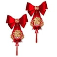 thumbnail image 3 of Hebilla de cortina de Año Nuevo, soporte de cortina con lazo rojo para decoración del Festival de Primavera Estilo B, 3 of 9