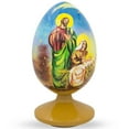 thumbnail image 2 of Nativity Scene with Angel Wooden Egg Figurine 4.75 Inches, 2 of 4