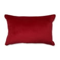 thumbnail image 2 of 18" Red and White Embroidered Floral Rectangular Throw Pillow, 2 of 2