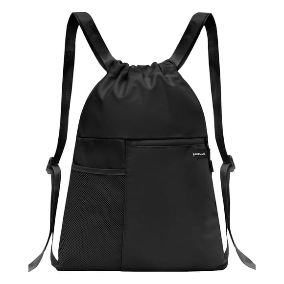 Mochila Saco BAVELOE 36x48 cm Resistente al Agua Negra
