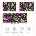 thumbnail image 4 of Pink Green Leopard Pattern Queen Size Satin Pillowcase 30''x20'' Double-Sided Print Soft Wrinkle Resistant, 4 of 9