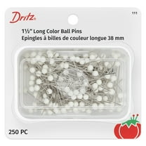 Dritz 1-1/2" Color Ball Pins, 250 Count, White