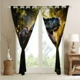 thumbnail image 4 of 3D Dinosaur Curtains & Drapes ,Animal Jungle Curtains 30%-50% Blackout Dinosaur Living Room Decor,Plant Leaf Tropical Curtains Dino Window Curtain 2 Panels 42"Wx84"L, 4 of 6