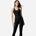 thumbnail image 2 of Women's Strappy Back Fitted Tank Top with Scoop Neck - Large, Black, 2 of 6