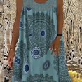 thumbnail image 1 of Vestido Informal De Talla Grande, Vestido Sin Mangas Con Cuello Redondo Bordado Con Ojales Y Estampado De Azulejos Para Mujer, 1 of 4