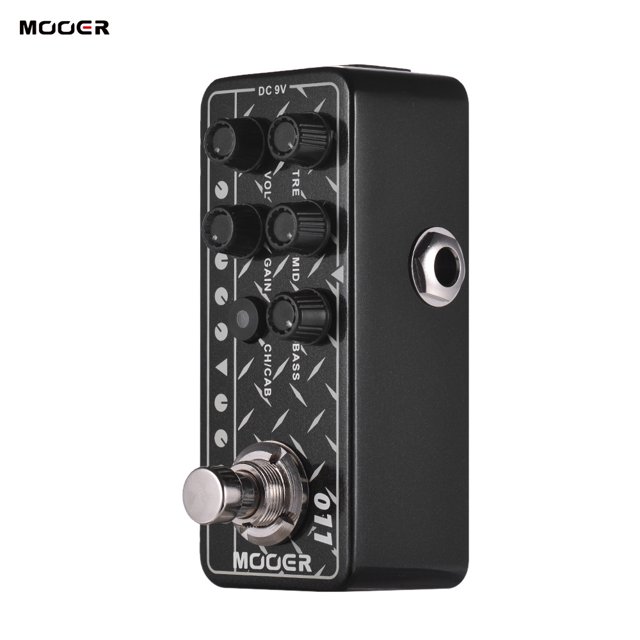 MOOER Preamplificador Digital MOOER MICRO PREAMP 011 CALI-DUAL, Doble Canal con Simulación de Gabinete y Control EQ Independiente, Ideal para Sonidos Limpios y de Alta Ganancia, Alimentación DC 9V