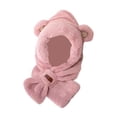 thumbnail image 4 of Rongfmy Winter Hat Scarf Set Funny Ear Protection Cap Shawl Wraps Hooded Hat for Cosplay Pink, 4 of 9