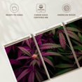 thumbnail image 6 of Elephant Stock Lavander Marijuana Wall Art - Horizontal Multi Panel Canvas - Living Room Wall Decor - Floral And Botanical Multi Panel - Black And Purple Decor - 26" x 12", 6 of 8