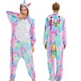 thumbnail image 1 of Kigurumi-Pijama de franela de unicornio para mujer, ropa de dormir Unisex, disfraces de Anime para adultos, invierno, navidad, 1 of 4