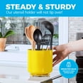 thumbnail image 2 of Cooler Kitchen Extra Large Rotating Utensil Holder Caddy with Sturdy No-Tip Weighted Base, Removable Divider, and Gripped Insert: Yellow | Rust Proof Plastic and Dishwasher Safe, 2 of 8