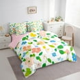 thumbnail image 3 of Castle Fairy Groovy Flowers Bedding Comforter Set 7 Pieces for Kids Teens,Chic Floral Blossoms Full Bedding Set Lightweight,Spring Garden Fitted Sheet Flat Sheet,Lightweight Room Decor,Reversible, 3 of 8