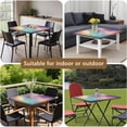 thumbnail image 5 of Colorful Tie Dye Nebula Pattern Square Fitted Tablecloth with Elastic Edge,Square Table Cover,Washable Elastic Table Cover for Home Kitchen Party Decor 34"x34", 5 of 6