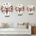 thumbnail image 4 of Designart 'Pink Roses And Wildflower' Farmhouse Wall Clock, 4 of 5