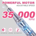 thumbnail image 2 of Lima eléctrica para uñas MEKK de 35000 RPM con 12 puntas, inalámbrica, 2 of 6