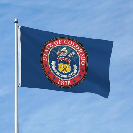 Flag Of Colorado (1876-1907) Flag 3x5 Ft Double-Sided Durable Outdoor Decorative Banner Polyester Home Flags Yard Lawn Welcome Flag