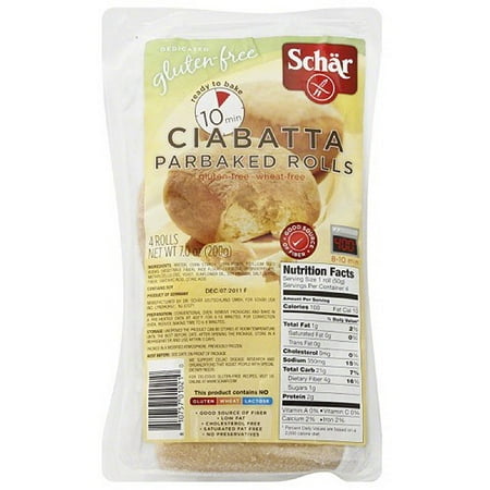 Schar Ciabatta Parbaked Rolls, 4 Count,