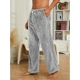 thumbnail image 2 of U2SKIIN 2 Pack Mens Plush Warm Pajama Pants, Fluffy Soft Fleece Sleep Pant with Pockets Lounge Pj Bottoms for Men (Navy+Light Grey, 2XL), 2 of 5