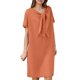 thumbnail image 1 of Vestido largo bohemio con cuello en V, corte en A y volantes en capas para mujer - Vestido de verano con estampado floral y largo hasta los tobillos, 1 of 5