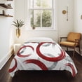thumbnail image 4 of Red Grey Small Tapestry for Bedroom Wall Hanging Tapestry, Geometric Circle Modern Abstract Simple Art Ceiling Backdrop Tapestries Poster Blanket Wall Decor for Teens Room Living Room Dorm 23" x 28", 4 of 8
